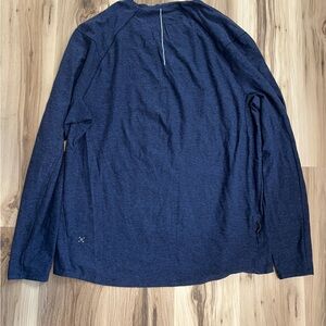 Lululemon Surge Warm Long Sleeve - Heathered Cerulean Blue / Black T-Shirt Men’s